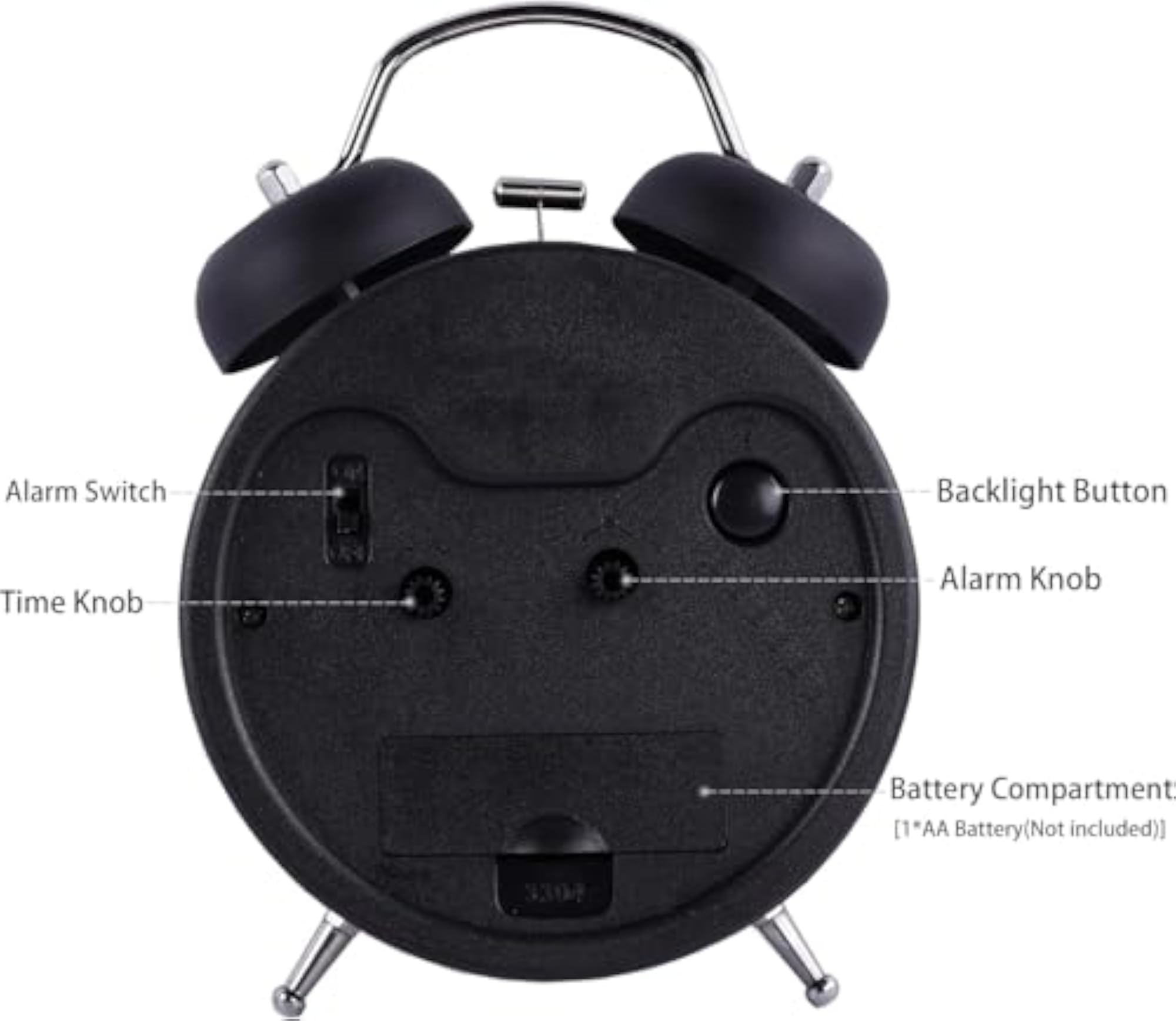 Table Analog Clock Alarm Super Loud for Heavy Sleepers