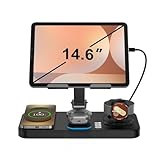 Caricabatterie wireless da 30 W per Samsung/Android Mag-Safe stazione di ricarica con orologio/luce per Samsung S25/S24/S23 Ultra/Buds, per iPad/Tablet pieghevole standard, caricatore orologio solo