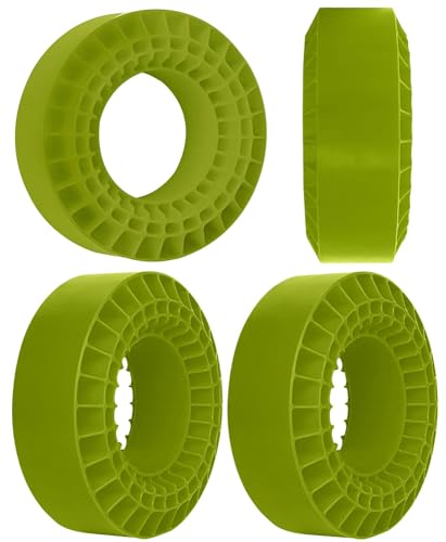 BRCatWPark RC 1.9In Wheel Tires Waterproof Silicone Tire for 1/10 RC Crawler Car SCX10 Capra RXB10 TF2 Gen7 Gen8 TRX4,Green