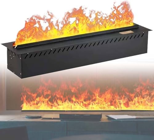 3D Electric Water Fireplace with 128 Colors & App Control, Recessed Atomizing Electric Fireplace, Realistic Flames, Remote Control, Ideal for Home, Office, Hotel & Restaurant 1m