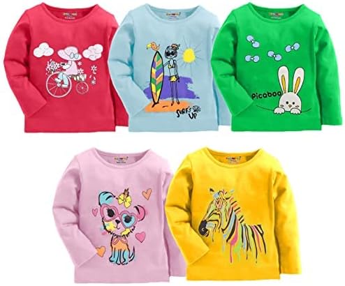 KuchipooGirls Full Sleeves Regular Fit Cotton T-Shirt