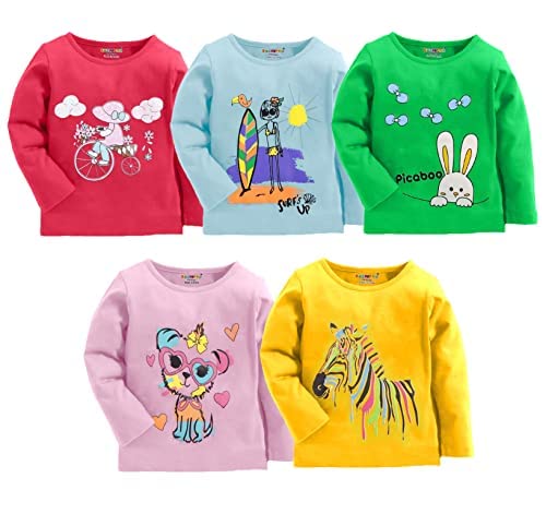 KuchipooGirls Full Sleeves Regular Fit Cotton T-Shirt