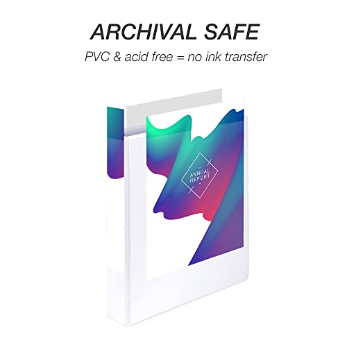 Samsill Economy 1.5 Inch 3 Ring Binder, Made In The Usa, Round Ring Binder, Customizable Clear View Cover, White, 12 Pack (Mp128557) #TOP4