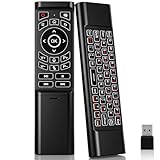 Air Mouse,Air Tv Remote,2.4g Ir Learning Mini Wireless Keyboard Air Mouse Remote with Keyboard Air Remote Keyboard Mouse Air Mouse for Pc,Android Tv Box,Htpc,Projector.(Battery Not Included)
