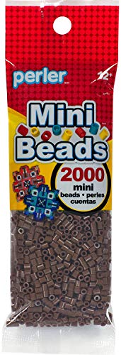 Perler 80-14114 Mini Fuse Bead Craft Supplies, 2000pcs, Brown
