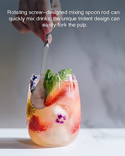Cicike 8 Inches Stainless Steel Muddler And Mixing Spoon For Cocktails, Bar Tools And Accessories - Create Delicious Mojitos And Other Fruit Based Drinks #TOP5