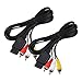 6 Feet AV Cable N64 AV Cable Composite Retro Audio Video Standard Cord for Nintendo 64 TV Game/ SNES/ Gamecube/ GC (2 Pack)