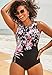 Swimsuits For All Women's Plus Size Tummy Control Chlorine Resistant High Neck One Piece Swimsuit - 12, Engineered Dots (Plus