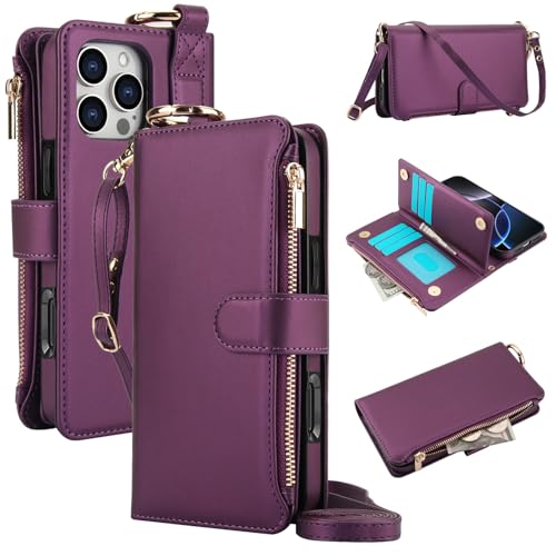 �yWAYYWP�z�K�p iPhone 17 Pro max �P�[�X �蒠�^ �����O�t�� �J�[�h���[ �t�@�X�i�[�t�� ���K���� RFID�u���b�L���O �A�C�z��17�v���}�b�N�X �g�уJ�o�[ �V�����_�[ ���|�� �΂ߊ|�� �X�g���b�v�t�� �����h�~ �A�C�t�H��17 