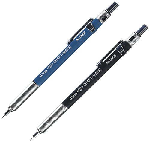 Alvin, Draft-Matic Mechanical Pencil, Set of 2, 0.5mm and 0.7 mm