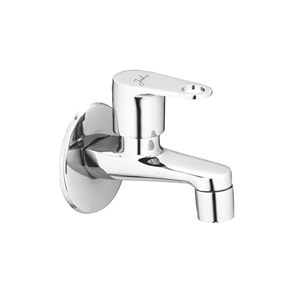 JABRA Sky Bib Cock Faucet, Brass Short Body & Wall Mounted Tap for Bathroom/Wash-Basin/Hotel | Swirl Bubble Water Flow, Stylish & Rust-Proof Home Item, Mirror Chrome Finish(5 Years Product Warranty)