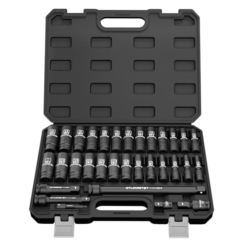 OTLOOMTBT 32PCS 1/2' Drive Impact Socket...