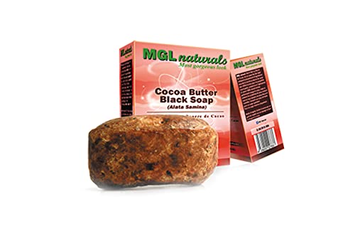 Mgl Naturals Raw African Black Soap All-Natural Handcrafted Soap Made With Cocoa Butter For Its Nourishing And Moisturizing Properties. Deep Cleanse Refreshing Bath And Gorgeous Smooth Skin. 5.3Oz #TOP21