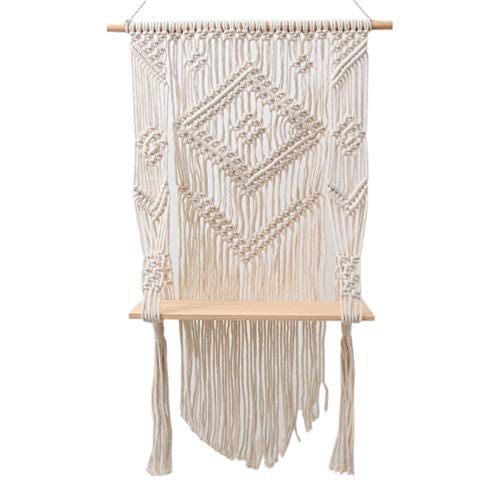Hengjierun Tenture Murale en Macramé Tapisserie Tissée Boho Decor Bohème Maison Art Géométrique Décor pour Maison Appartement Dortoir Chambre À Coucher Crèche Décorations De Fête Cover