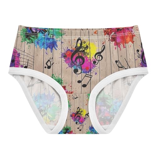 Colorful Splashes Toddler Girl Undies, Girls' Cotton Brief Underwear, 2T–8 Years