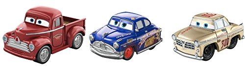 Disney Pixar Cars Mini Racers Vehicles, 3 Pack - Heyday Leroy, Hudson, Heyday Smokey Exclusive