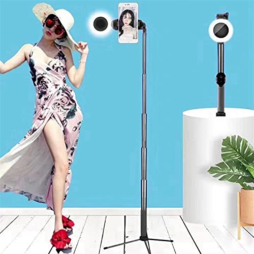 Trípode para selfie de 1,7 m con control remoto inalámbrico y luz de relleno para smartphone 2