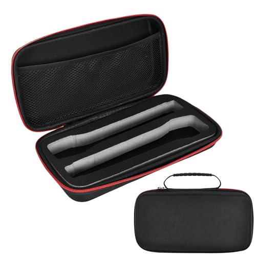 DecorDwell Microphone Tote Wireless Microphone Case Handheld Microphones Storage Box Shockproof Karaoke Mic Carrying Holder for Outdoor Travel Black Red Wireless Microphones
