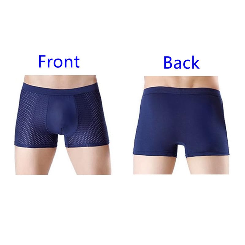 Men'S Boxer Briefs Plus Size Men'S Ice Silk Mesh Underwear Sexy Breathable Modal Stretch Boxers2