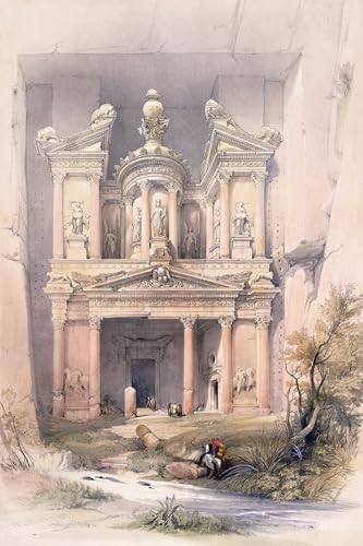 Pintura al óleo clásica de Petra: cuadro impreso de alta calidad David Roberts 60x90cm