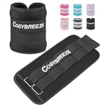 Cosybreeze Ankle Weights 10 KG 1 Pair Wrist Leg Arm Weights for Women Men, Strength Weighted for Walking, Running, Jogging, Fitness, Gym Workout - Black