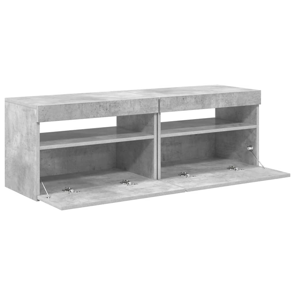 Moderno con luces LED RGB para sala de estar 2 uds gris 60x35x40 cm