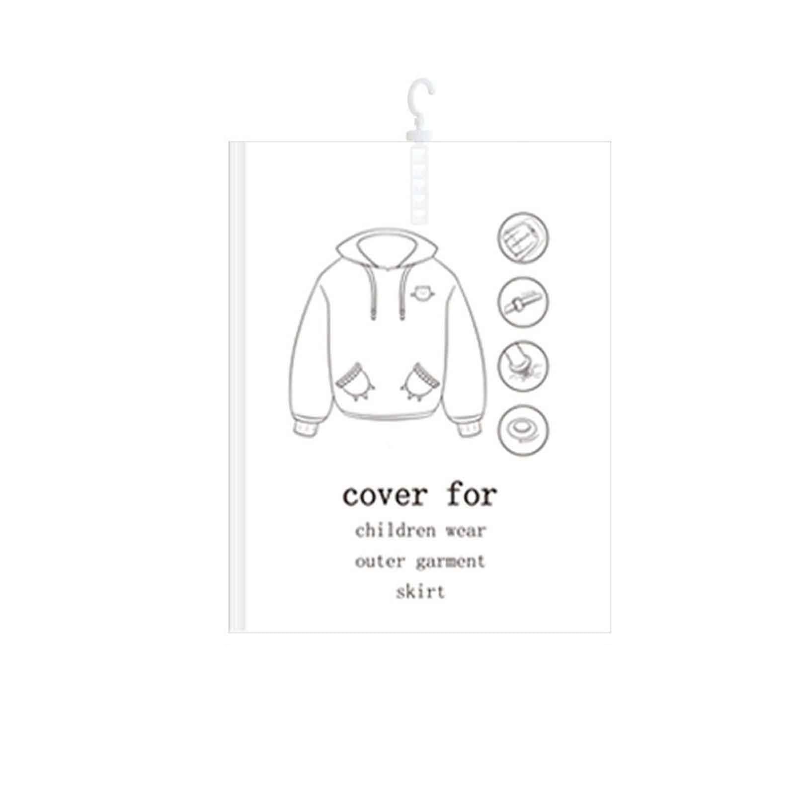 OUYAOAUA Hanging Vacuum Storage Bags, Closet Organizer Space Saver Vaccum Bags Clothes Storage Bags, Reusable Vacuum Storage Bags for Suits, Coats, Jackets or Dresses (90 * 70 cm)