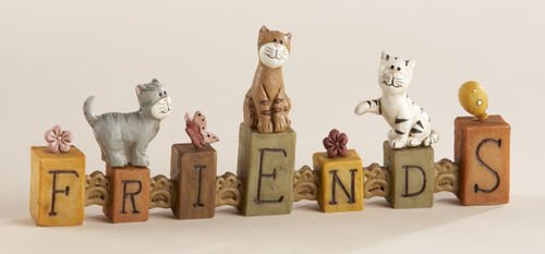 6.7 X 2 Resin Kitty Friends Sign