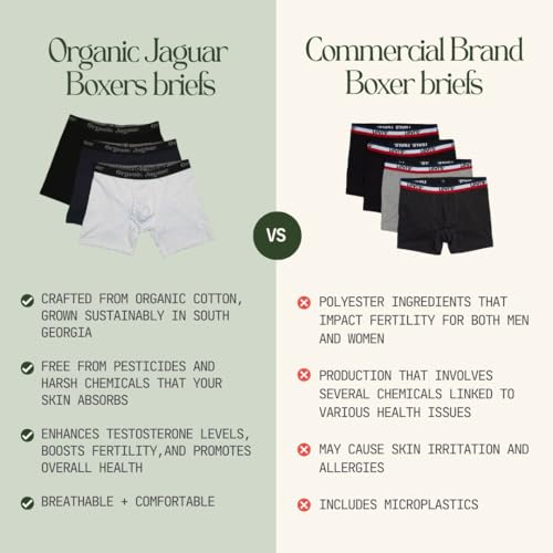 Boxers Briefs for Men, 3 Pack, 100% Cotton, Sustainable, Soft, Lightweight, Breathable, Black/Grey/Blue4