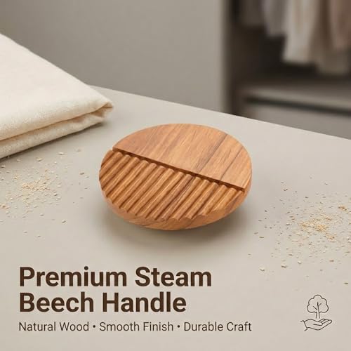 Image of Teak Wood Handle for Wardrobe /Cabinet Handle for Wardrobe /Handle for Modern Interior for Home & Office (6 Inch) Natural Wood Finish-| 3 Years Warranty |