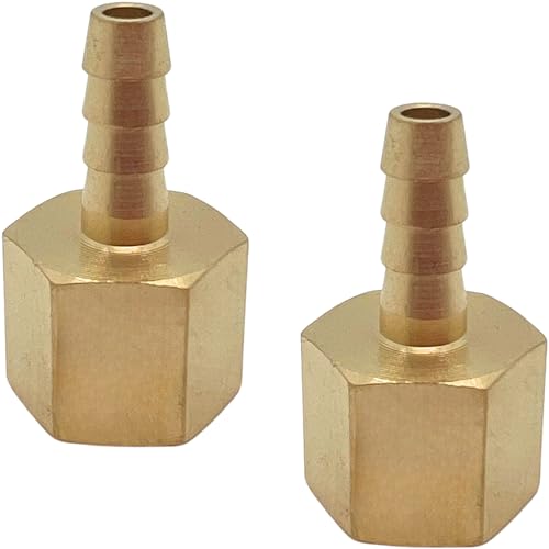2PCS Brass Hose Fittings 1-8 NPT Female to 1-8 Barb Adapter for Air Fuel Oil Line by CX WONDERLAND