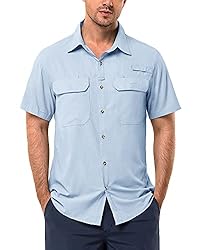 33,000ft Camisa de Manga Corta para Hombre UPF50+ ...: CAMISA DE PROTECCIÓN UV PARA HOMBRE -- La camisa de manga corta 33,000ft para hombre con protección UV UPF50+ te protege de quemaduras solares y daños a largo plazo en la piel, bloqueando los rayos UVA y UVB nocivos. RESPIRABLE Y SECADO RÁPIDO -- Cam...