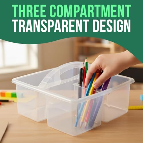 Boîtes de rangement à 3 compartiments pour éviter le désordre des crayons en classe - 3