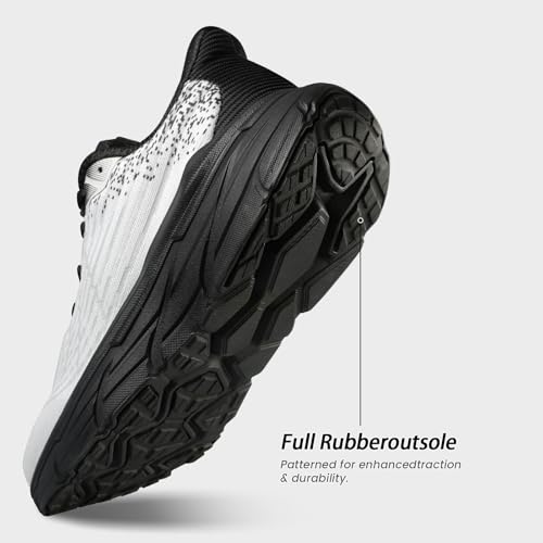 Image of Men's Slip on Walking Sneakers - Lightweight Running Shoes - Cushioned Comfort for Gym, Training, Tennis, Workout - Athletic Fashion - Black /Beige Size 6.5-13