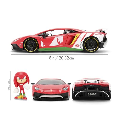 Jada KNUCKLES LAMBORGHINI AVENTADOR W/KNUCKLES 1:24 scale model vehicle to collect, play and display - Image 3