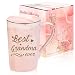 Jmugmt Best Grandma Mug, Birthday and Mothers Day Gifts for Grandma from Granddaughter Grandson, 14 OZ Pink