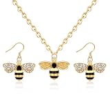 PLwelth Bee Jewelry Set for Women Bee Bumblebee...