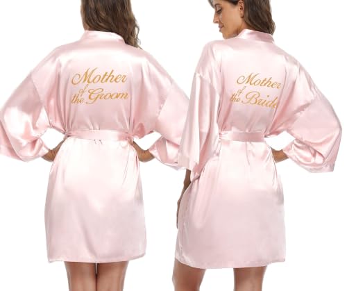 Image of Super Shopping-zone Women's Pure Bride Robes Embroidery Bridesmaid Robes Bridal Party Kimono Robe Wedding Sleepwear
