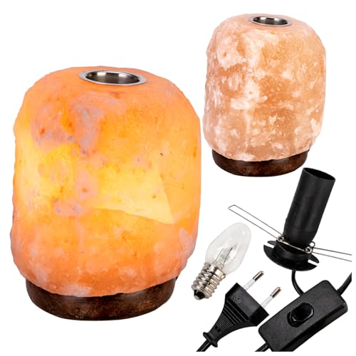 SUPERBUTELKI.PL Lámpara de Cristal de Sal Aromaterapia, Recorte de Aceite Esencial, Natural y Único,Una Composición Elegante de Punjab Pakistán