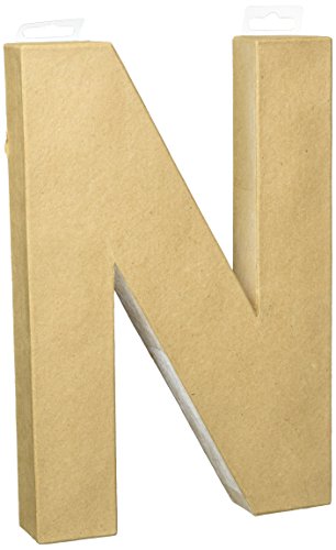 Darice 2861-N Paper Mache Letter 12Inx1.5In, Natural