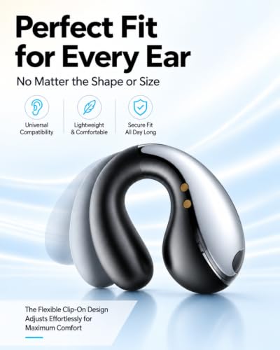 Ultra Open Ear Earbuds, Clip On Wireless Ear Buds, Lightweight Headphones - image 3