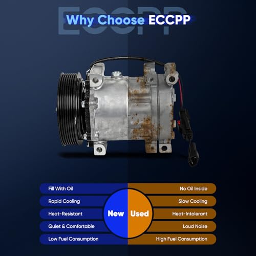 Image of ECCPP AC Compressor with Clutch 1994-1995 Fit for Dodge Dakota 3.9L 5.2L | for Dodge for Ram 1500 2500 3500 Fast Cooling AC Compressor