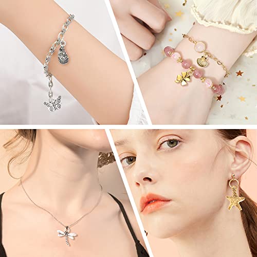 SANNIX Charms for Jewelry Making Earring Charms Wholesale Bulk Jewelry Making Bracelet DIY Bracelet Necklace Making Crafts