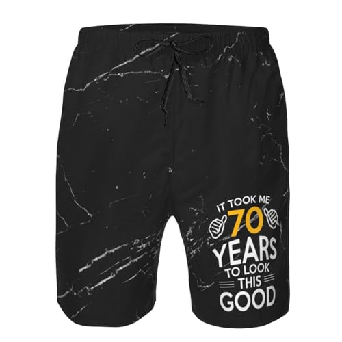 Kkaingg 70th Birthday Gifts It Took Me 70 Years to Look Good Mens Swim Trunks Quick Dry Beach Shorts with Pockets Swimsuit4