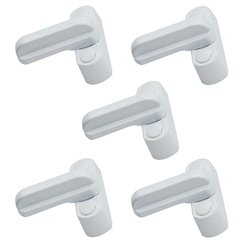 VEDA Mejora la seguridad del hogar con 5 bloqueadores de bloqueo de guillotina – Cerradura de puerta y ventana – Antirrobo para ventanas y puertas de PVC/uPVC – Blanco