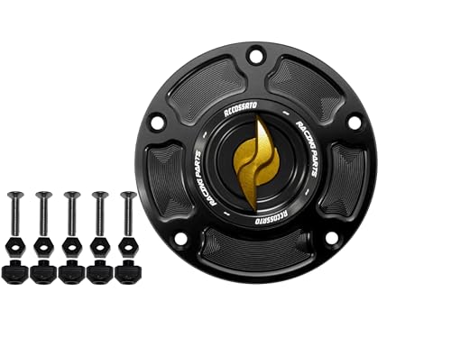 Bouchon essence à cliquet or Accossato pour verrouillage sécurisé réservoir Aprilia Tuono V4