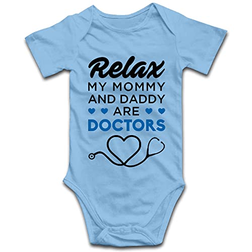 DOQOSESHY Relax My Mommy And Daddy Are Doctors Baby Climbing Romper Funny Toddler Outfit