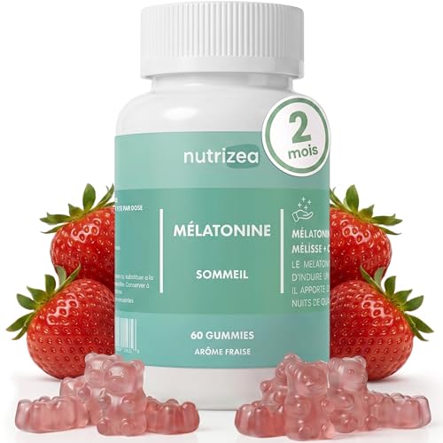 Nutrizea Gummies Mélatonine Sommeil + Plantes - Boite 2 mois