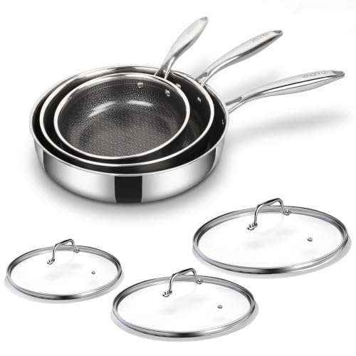 imarku-6-Pcs-Non-Stick-Frying-Pans-with-Lids-Hybrid-Ceramic-Coating imarku 6 Pcs Non Stick Frying Pans with Lids, Hybrid Ceramic Coating - Image 1