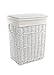 DVier Wäschekorb Weide weiß 32x24 H.46 08WRt-a